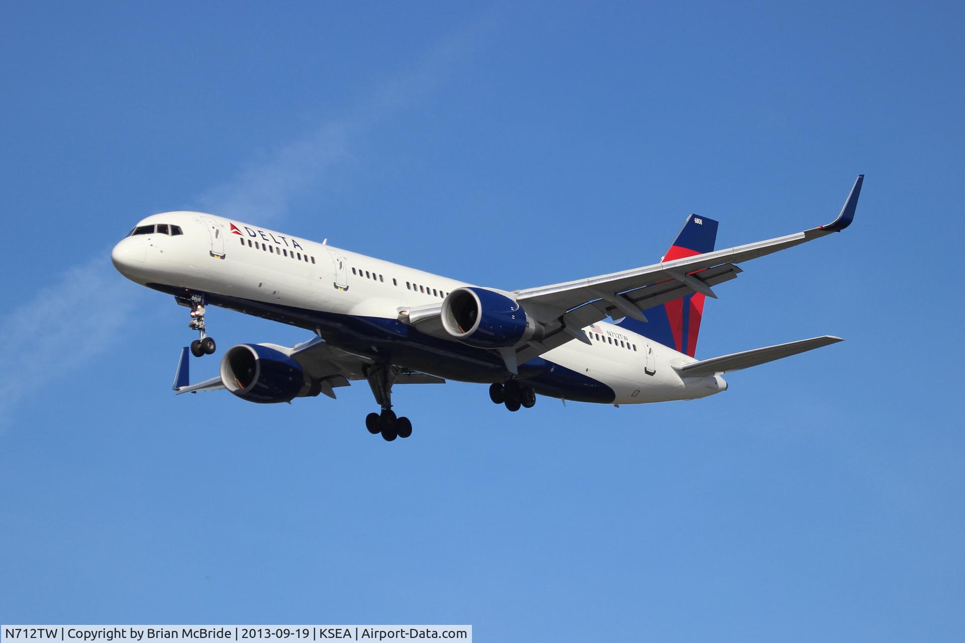 N712TW, 1997 Boeing 757-2Q8 C/N 27624, Delta Airlines. 757-2Q8. N712TW cn 27624 760. Seattle Tacoma - International (SEA KSEA). Image © Brian McBride. 19 September 2013