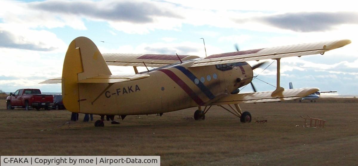 C-FAKA, 1982 Antonov An-2 C/N 1G19747, C-FAKA AN-2 idling down at Airdrie Airport