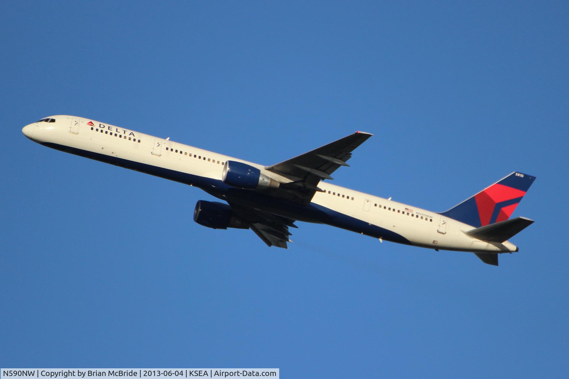 N590NW, 2003 Boeing 757-351 C/N 32990, Delta Airlines. 757-351. N590NW 5810 cn 32990 1027. Seattle Tacoma - International (SEA KSEA). Image © Brian McBride. 04 June 2013