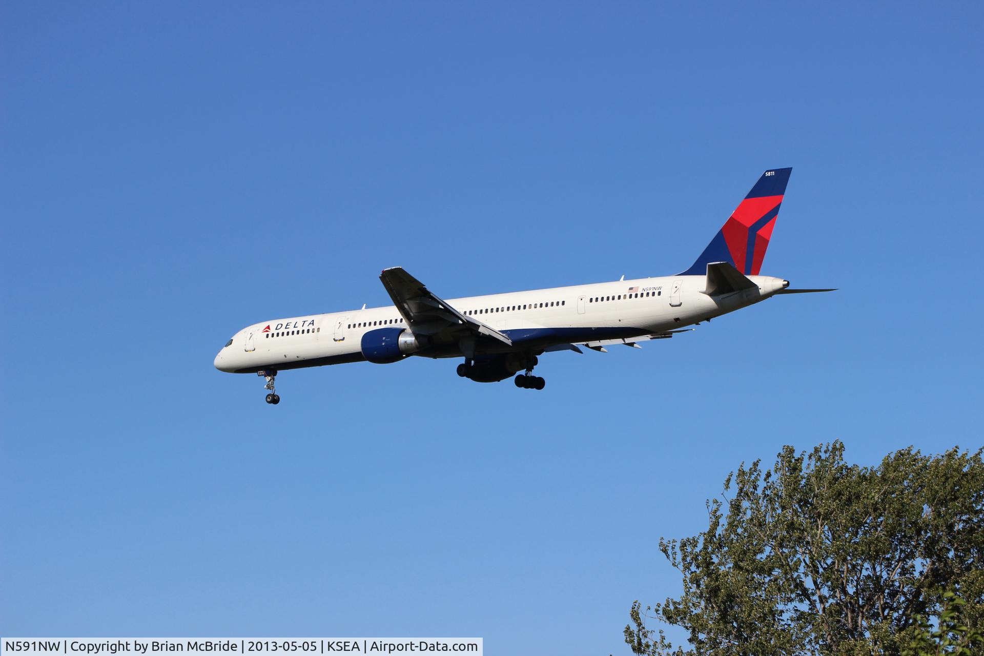 N591NW, 2003 Boeing 757-351 C/N 32991, Delta Airlines. 757-351. N591NW 5811 cn 32991 1030. Seattle Tacoma - International (SEA KSEA). Image © Brian McBride. 05 May 2013