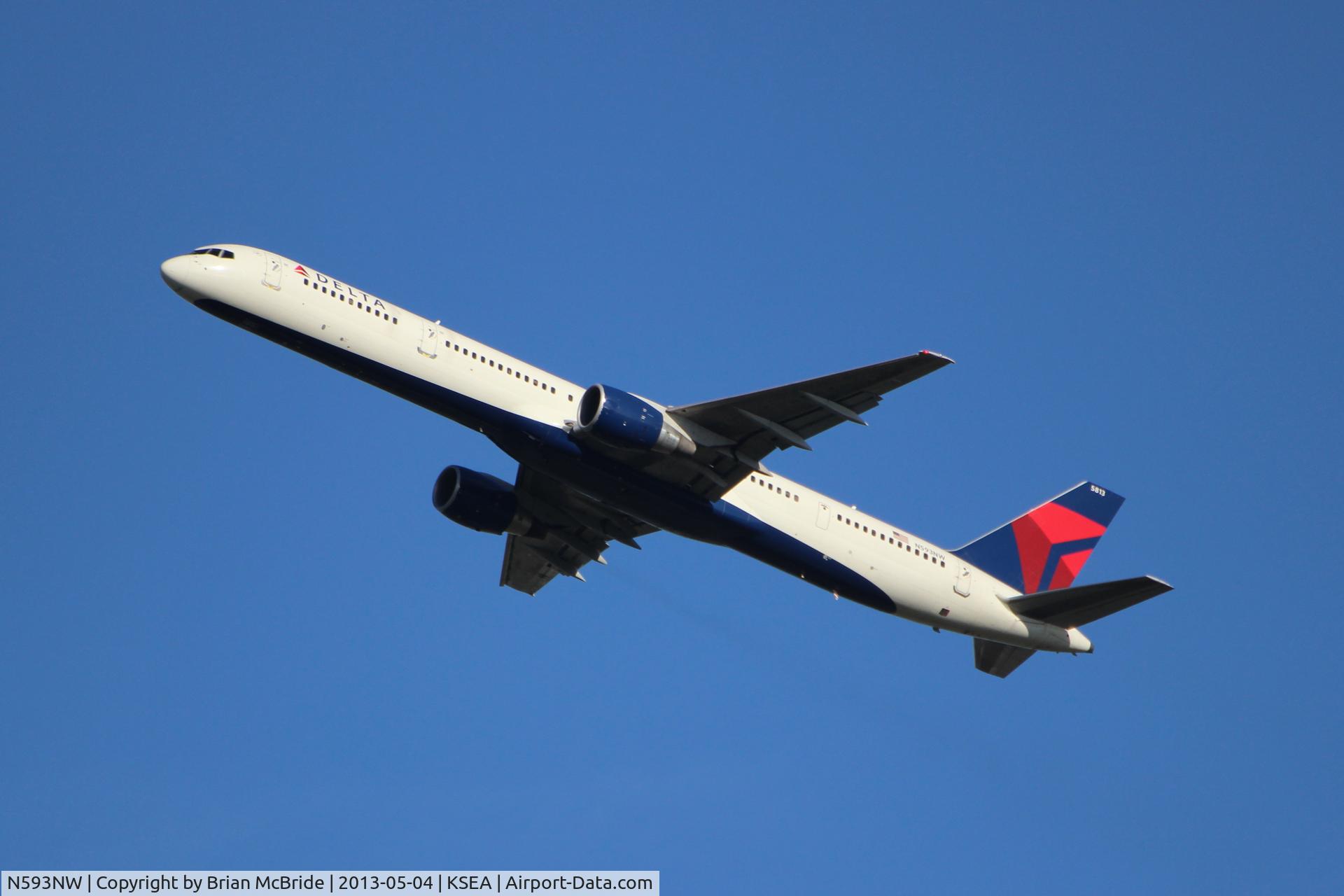 N593NW, 2003 Boeing 757-351 C/N 32993, Delta Airlines. 757-351. N593NW 5813 cn 32993 1034. Seattle Tacoma - International (SEA KSEA). Image © Brian McBride. 04 May 2013