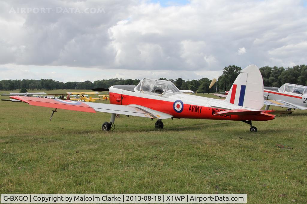 G-BXGO, 1950 De Havilland DHC-1 Chipmunk T.10 C/N C1/0097, De Havilland DHC-1 Chipmunk at The De Havilland Moth Club's 28th International Moth Rally at Woburn Abbey. August 2013.