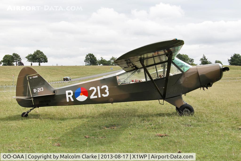 OO-OAA, 1950 Piper L-21A Super Cub (PA-18-125) C/N 18-568, Piper PA-18 Super Cub at The De Havilland Moth Club's 28th International Moth Rally at Woburn Abbey. August 2013.