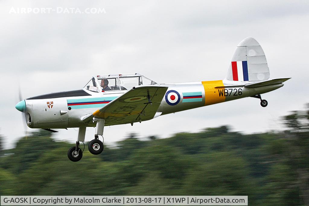 G-AOSK, 1950 De Havilland DHC-1 Chipmunk 22A C/N C1/0178, De Havilland DHC-1 Chipmunk Mk22 at The De Havilland Moth Club's 28th International Moth Rally at Woburn Abbey. August 2013.