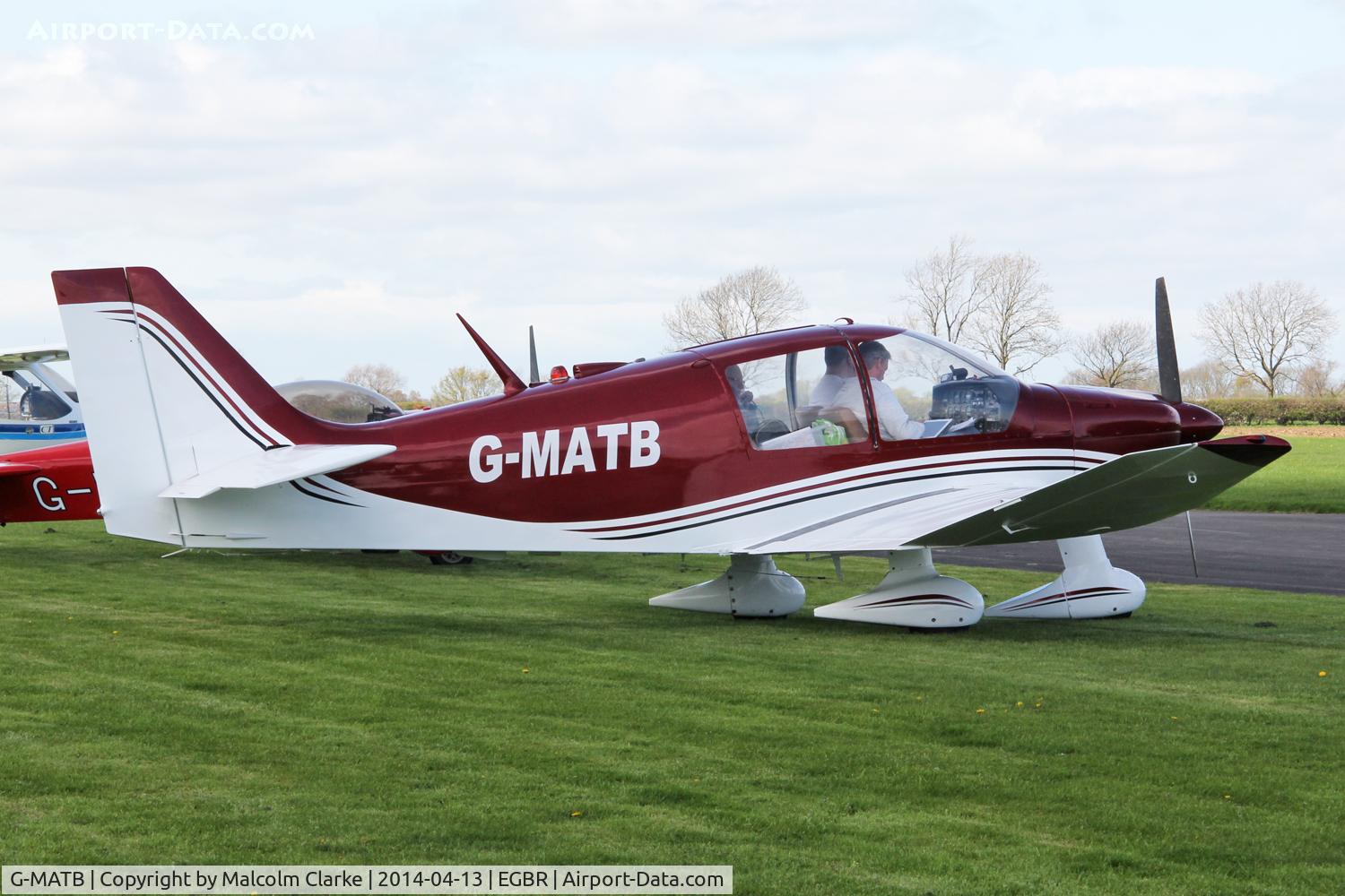 G-MATB, 1972 Robin DR-400-160 Chevalier C/N 735, Robin DR-400-160 Chevalier at The Real Aeroplane Club's Early Bird Fly-In, Breighton Airfield, April 2014.