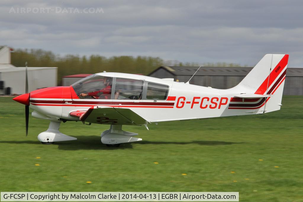 G-FCSP, 1990 Robin DR-400-180 Regent Regent C/N 2022, Robin DR-400-180 Regent at The Real Aeroplane Club's Early Bird Fly-In, Breighton Airfield, April 2014.