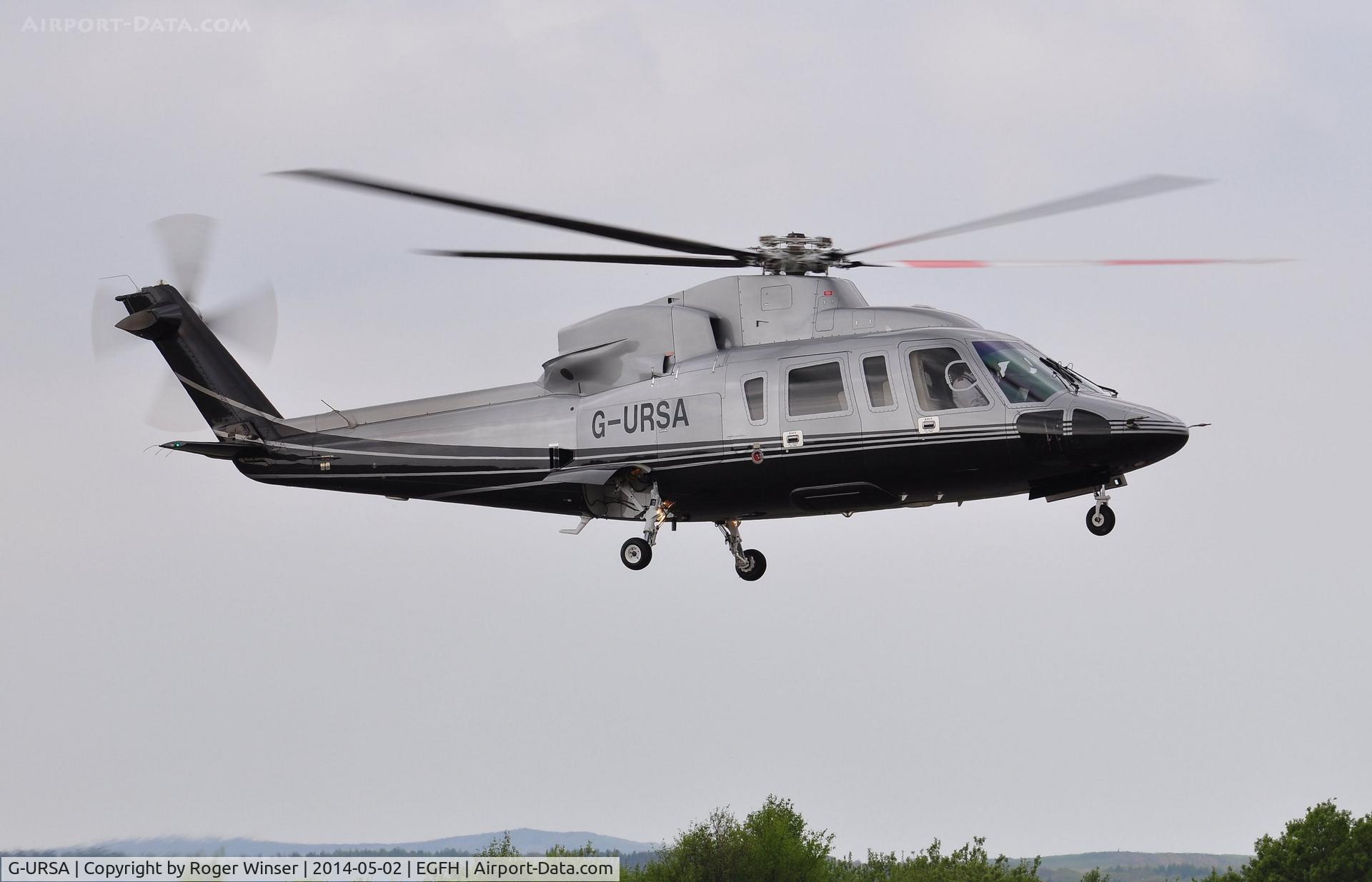 G-URSA, 2007 Sikorsky S-76C C/N 760699, Visiting helicopter operated by Capital Air Services departing Swansea Airport. Previously registered N2582J.