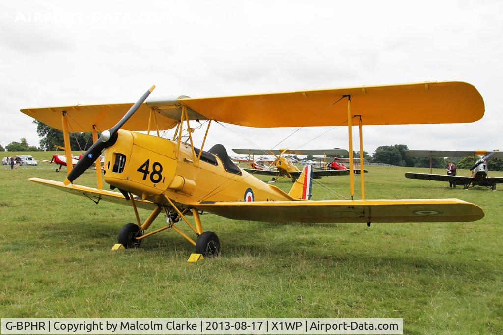 G-BPHR, 1940 De Havilland Australia DH-82A Tiger Moth C/N DHA45, De Havilland DH-82A Tiger Moth II at The De Havilland Moth Club's 28th International Moth Rally at Woburn Abbey. August 2013.