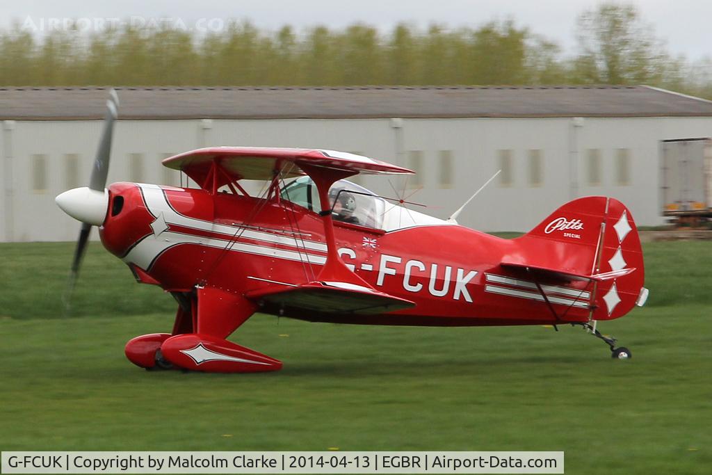 G-FCUK, 1974 Pitts S-1C Special C/N 02 (G-FCUK), Pitts S-1C at The Real Aeroplane Club's Early Bird Fly-In, Breighton Airfield, April 2014.