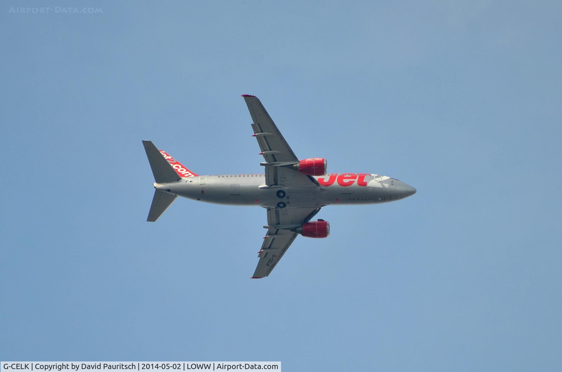 G-CELK, 1986 Boeing 737-330 C/N 23530, INAGURAL flight from Manchester