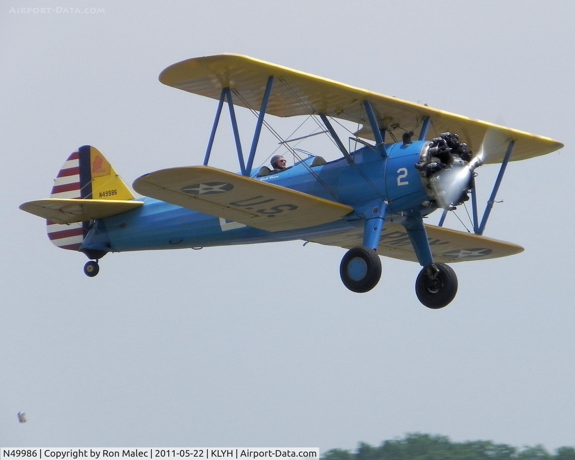 N49986, 1942 Boeing A75N1(PT17) C/N 75-1726, Lynchburg Regional Airshow 2011