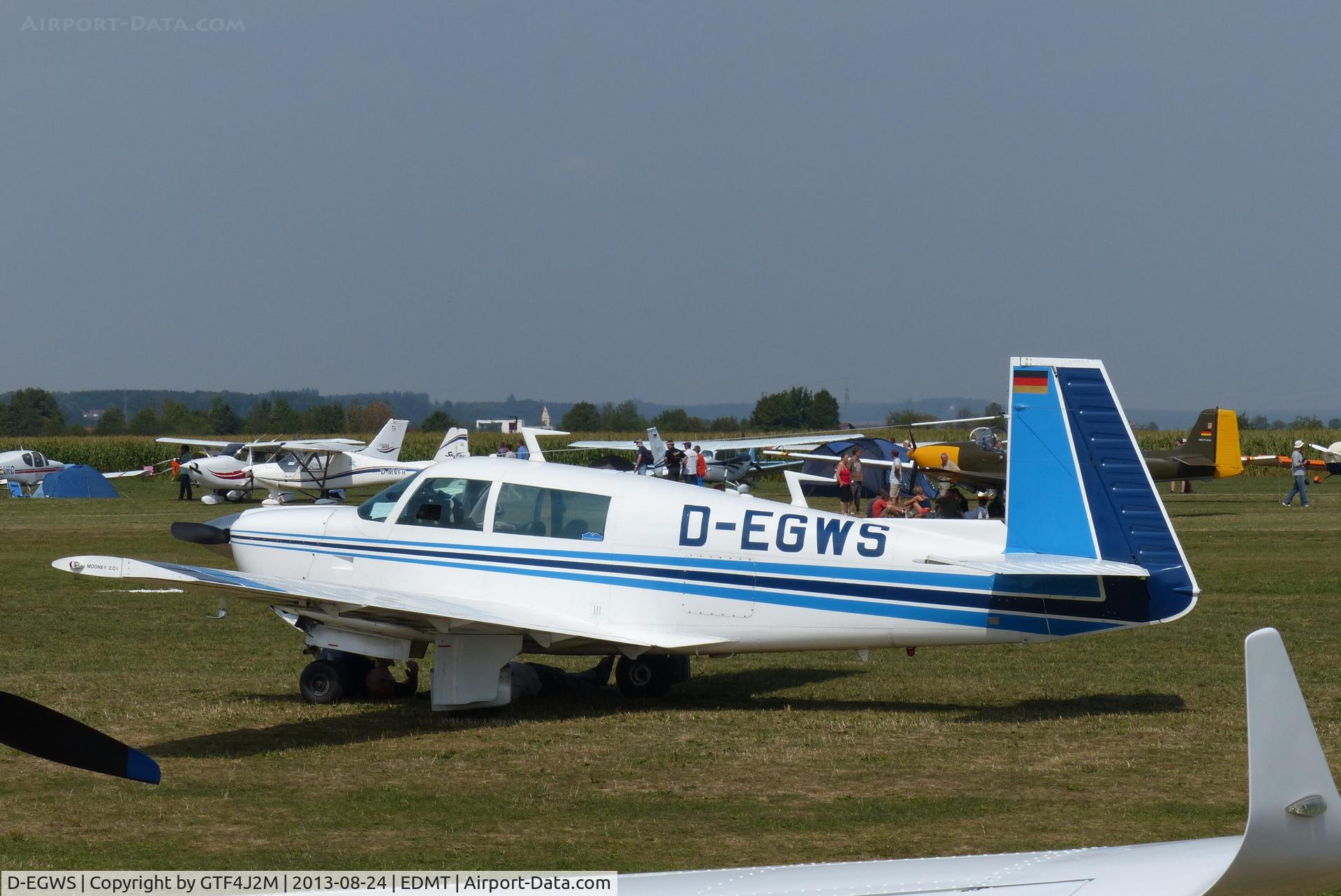 D-EGWS, Mooney M20J 201 C/N 24-0240, D-EGWS at Tannheim 24.8.13