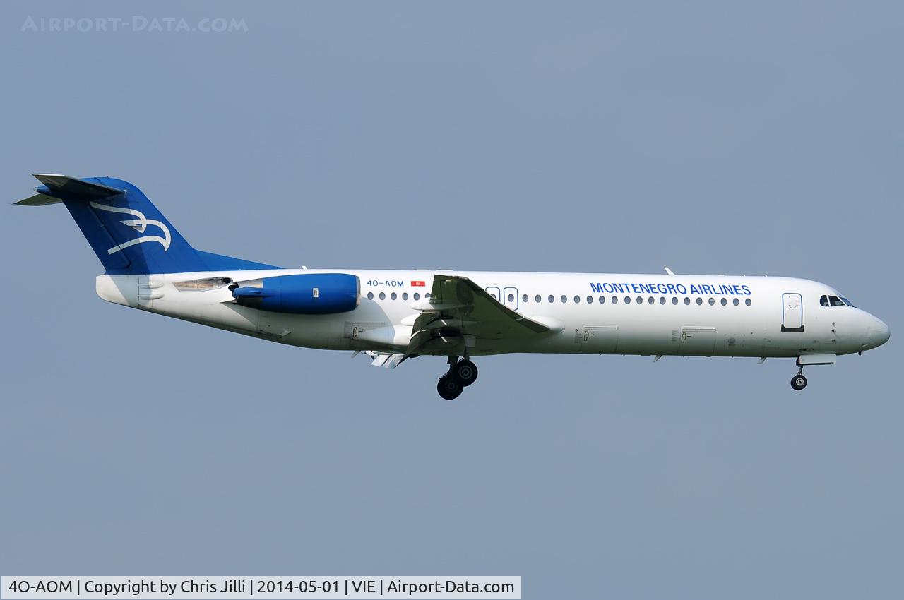 4O-AOM, 1990 Fokker 100 (F-28-0100) C/N 11321, Montenegro Airlines