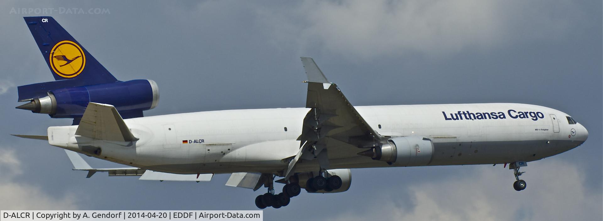 D-ALCR, 1994 McDonnell Douglas MD-11F C/N 48581, Lufthansa Cargo, seen here arriving at Frankfurt Rhein/Main Int'l(EDDF)
