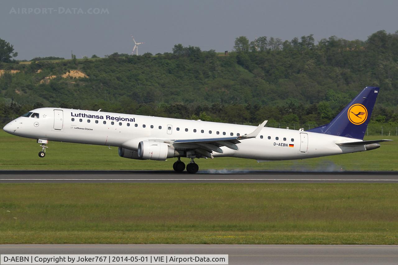 D-AEBN, 2012 Embraer 195LR (ERJ-190-200LR) C/N 19000532, Lufthansa Regional