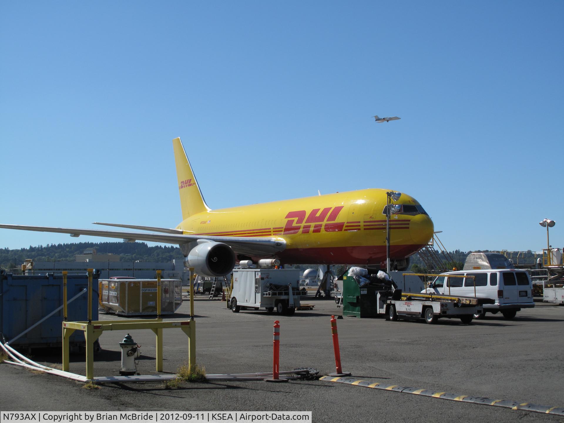 N793AX, 1986 Boeing 767-281 C/N 23143, DHL (ABX Air). 767-281BDSF. N793AX 793 cn 23143 114. Seattle Tacoma - International (SEA KSEA). Image © Brian McBride. 11 September 2012