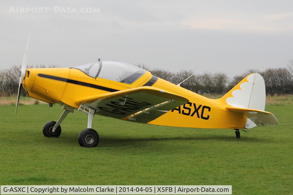 G-ASXC, 1951 SIPA 903 C/N 8, Sipa 903, Fishburn Airfield UK, April 2014.