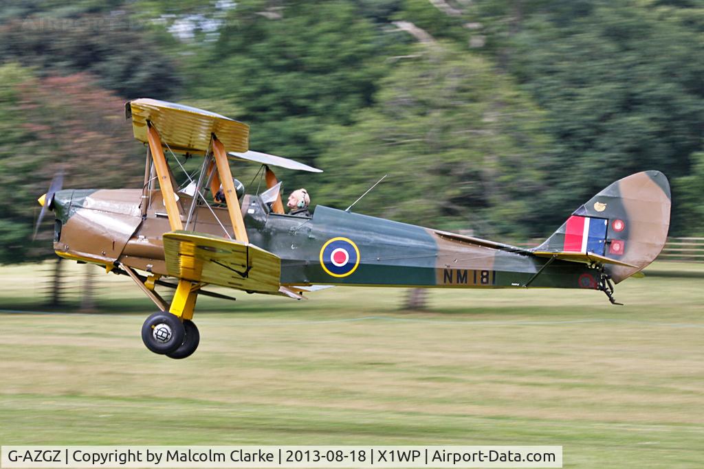 G-AZGZ, 1944 De Havilland DH-82A Tiger Moth II C/N 86489, De Havilland DH-82A Tiger Moth II at The De Havilland Moth Club's 28th International Moth Rally at Woburn Abbey. August 2013.
