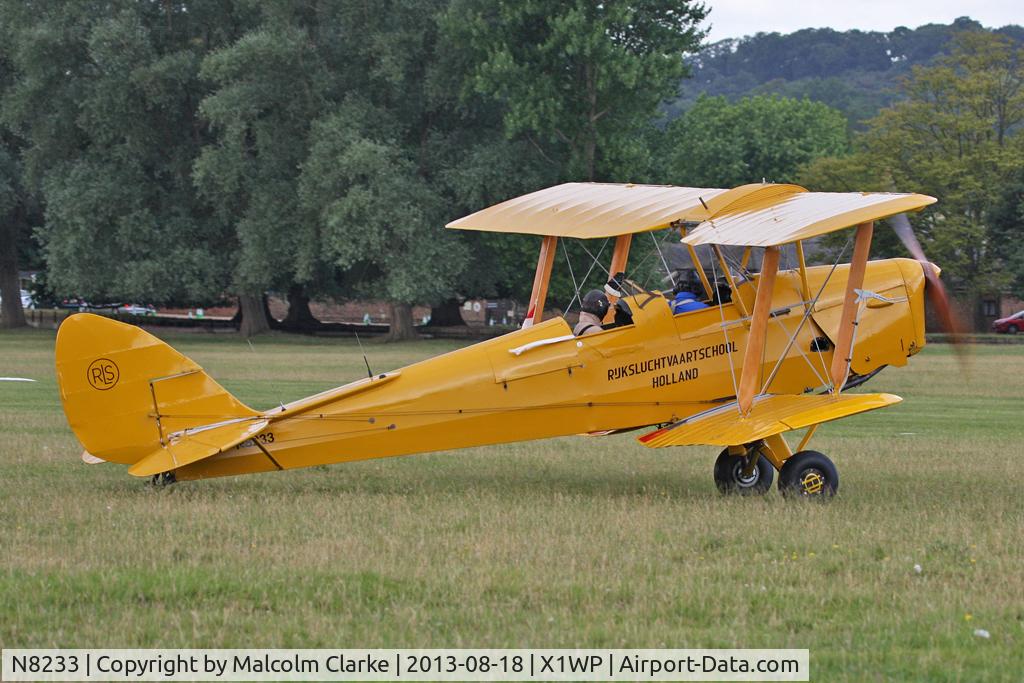 N8233, 1944 De Havilland DH-82A Tiger Moth II C/N 85959, De Havilland DH-82A Tiger Moth II at The De Havilland Moth Club's 28th International Moth Rally at Woburn Abbey. August 2013.
