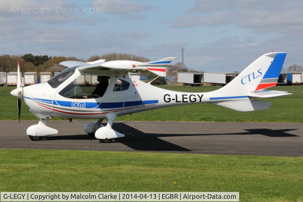 G-LEGY, 2008 Flight Design CTLS C/N F-08-09-13, Flight Design CTLS at The Real Aeroplane Club's Early Bird Fly-In, Breighton Airfield, April 2014.