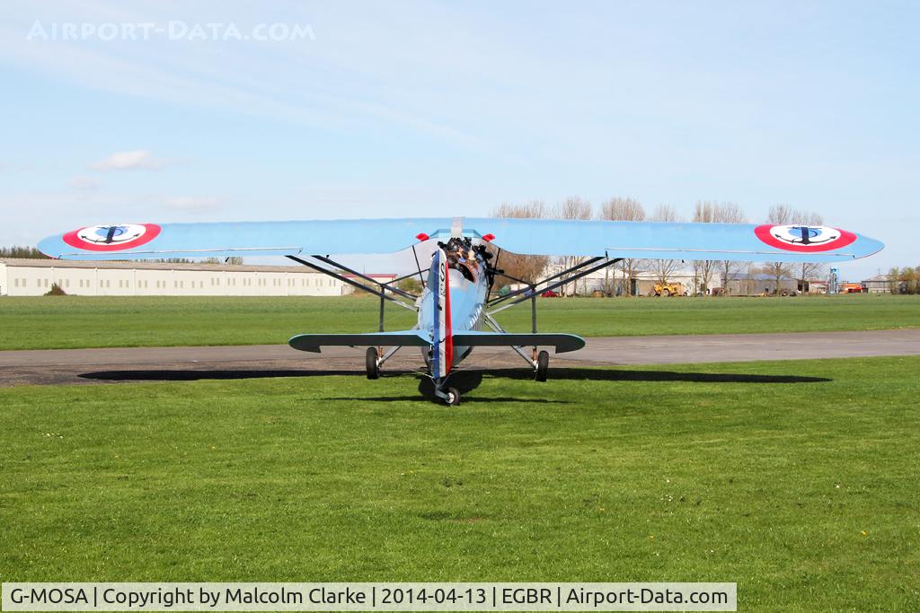G-MOSA, 1952 Morane-Saulnier MS.317 C/N 351, Morane-Saulnier MS.317 at The Real Aeroplane Club's Early Bird Fly-In, Breighton Airfield, April 2014.
