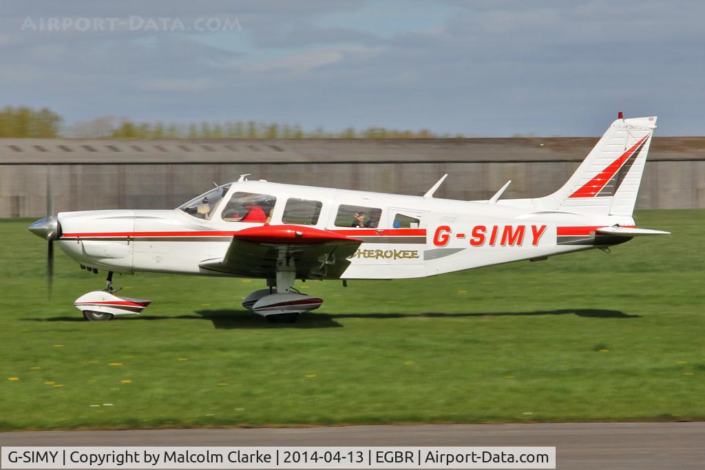 G-SIMY, 1976 Piper PA-32-300 Cherokee Six Cherokee Six C/N 32-7640082, Piper PA-32-300 Cherokee Six at The Real Aeroplane Club's Early Bird Fly-In, Breighton Airfield, April 2014.