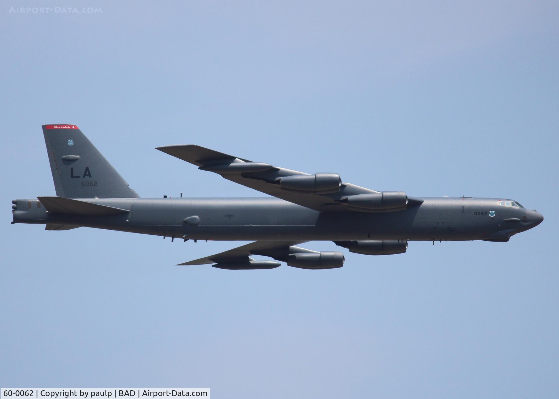 60-0062, 1960 Boeing B-52H Stratofortress C/N 464427, At Barksdale Air Force Base.