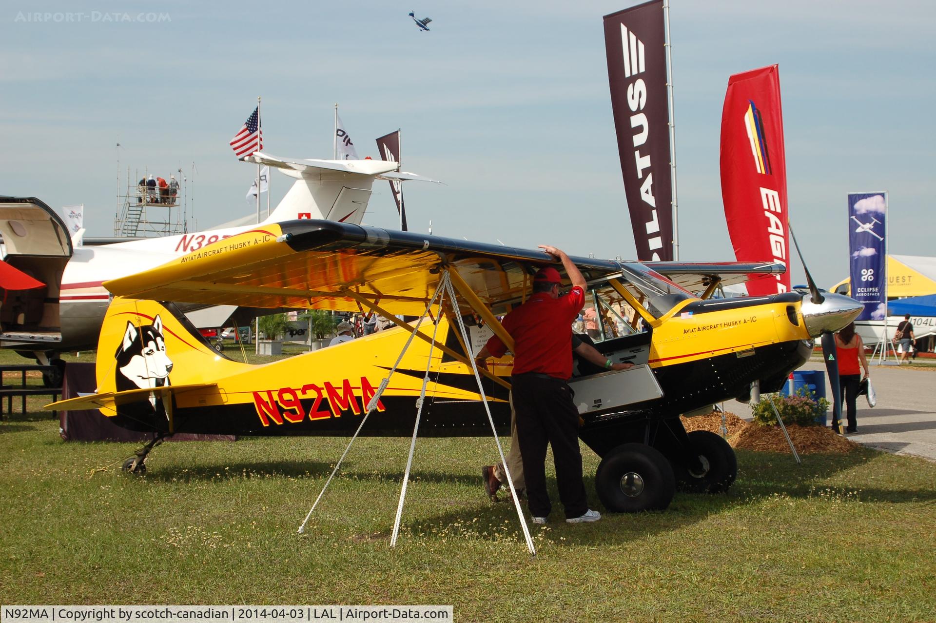 N92MA, 2012 Aviat A-1C-180 Husky C/N 3158, 2012 Aviat A-1C-180, N92MA, at 2014 Sun n Fun, Lakeland Linder Regional Airport, Lakeland, FL