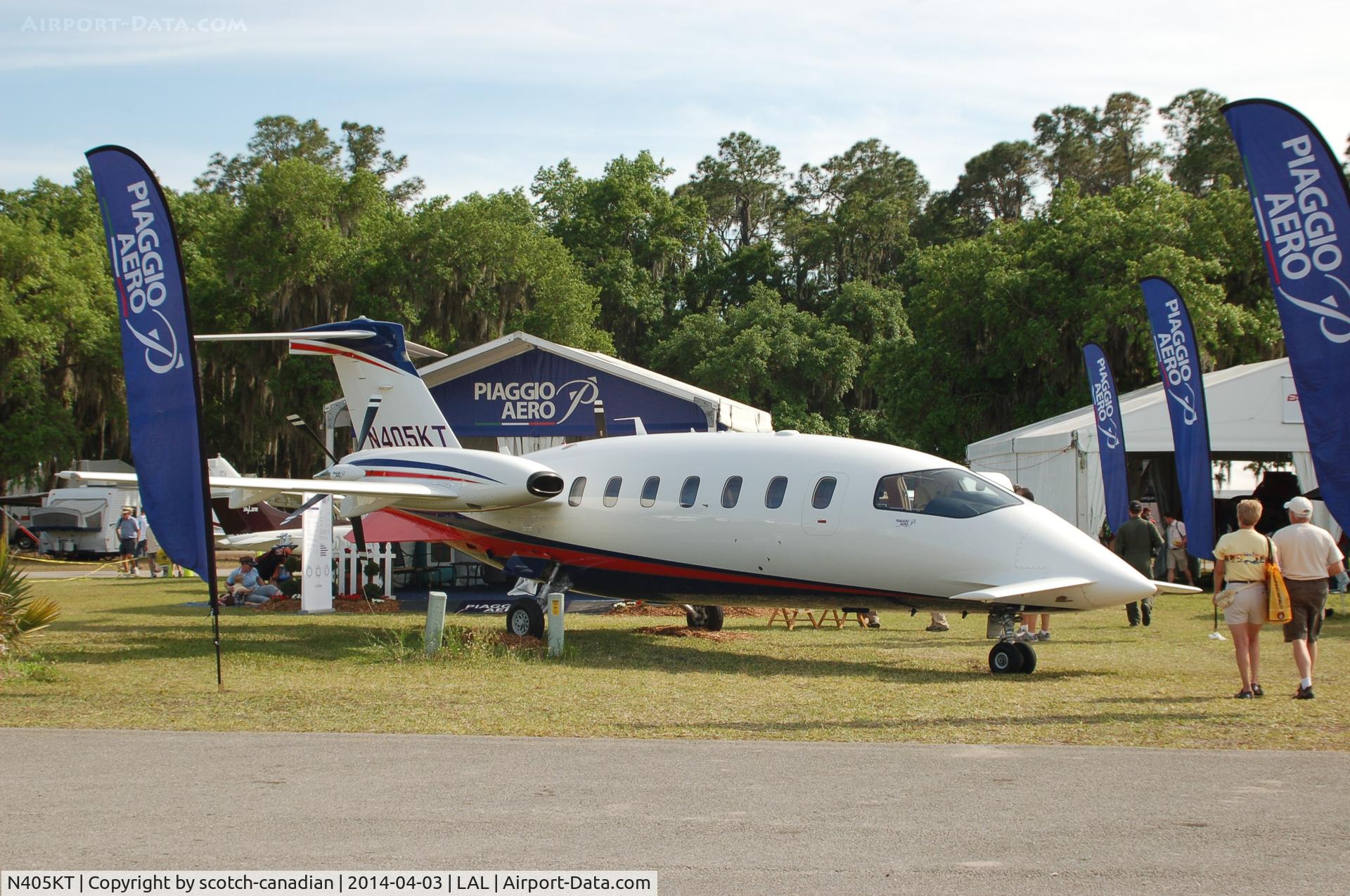 N405KT, 2009 Piaggio P-180 C/N 1190, 2009 Piaggio P-180, N405KT, at 2014 Sun n Fun, Lakeland Linder Regional Airport, Lakeland, FL
