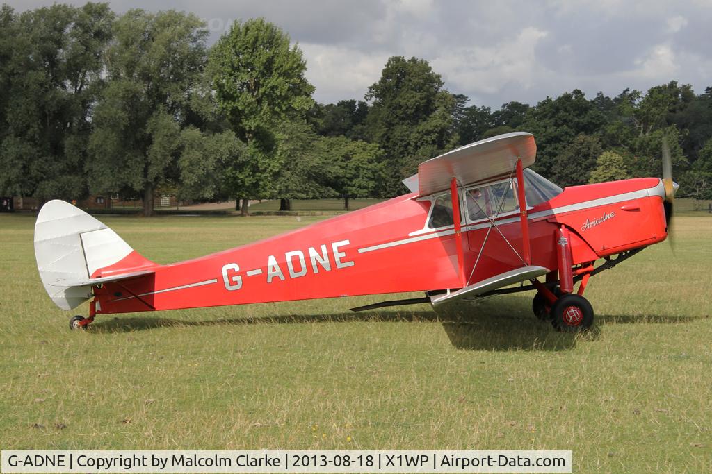 G-ADNE, 1936 De Havilland DH.87B Hornet Moth C/N 8089, De Havilland DH-87B Hornet Moth at The De Havilland Moth Club's 28th International Moth Rally at Woburn Abbey. August 2013.