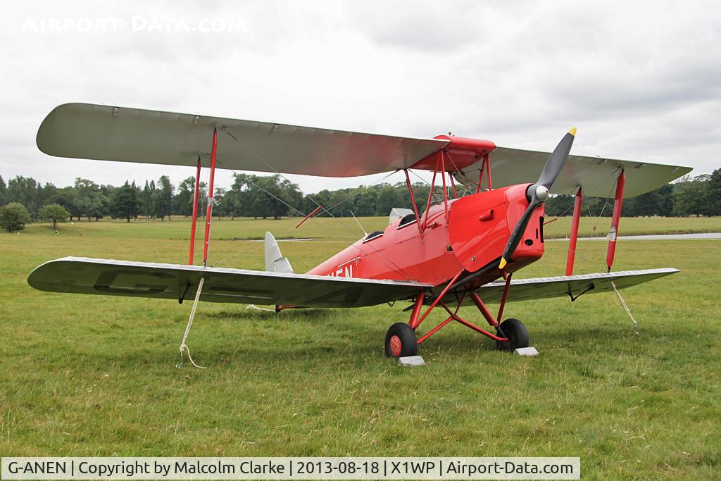 G-ANEN, 1942 De Havilland DH-82A Tiger Moth II C/N 85418, De Havilland DH-82A Tiger Moth II at The De Havilland Moth Club's 28th International Moth Rally at Woburn Abbey. August 2013.