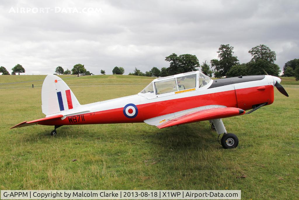 G-APPM, 1950 De Havilland DHC-1 Chipmunk 22 C/N C1/0159, De Havilland DHC-1 Chipmunk Mk22 at The De Havilland Moth Club's 28th International Moth Rally at Woburn Abbey. August 2013.