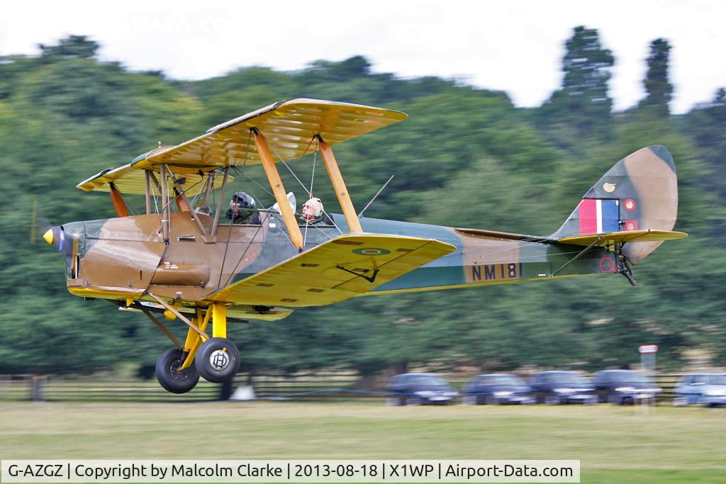 G-AZGZ, 1944 De Havilland DH-82A Tiger Moth II C/N 86489, De Havilland DH-82A Tiger Moth II at The De Havilland Moth Club's 28th International Moth Rally at Woburn Abbey. August 2013.