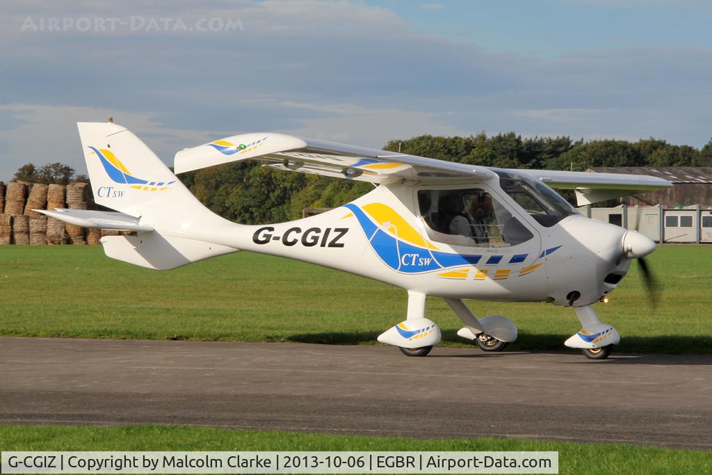 G-CGIZ, 2010 Flight Design CTSW C/N 8512, Flight Design CTSW at The Real Aeroplane Club's Pre-Hibernation Fly-In, Breighton Airfield, October 2013.