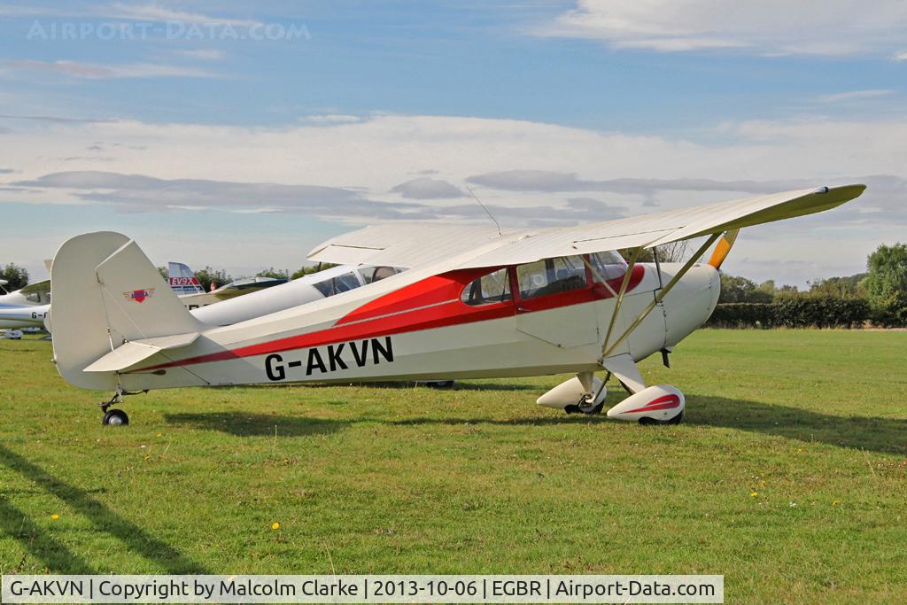 G-AKVN, 1946 Aeronca 11AC Chief Chief C/N 11AC-469, Aeronca 11AC Chief  at The Real Aeroplane Club's Pre-Hibernation Fly-In, Breighton Airfield, October 2013.