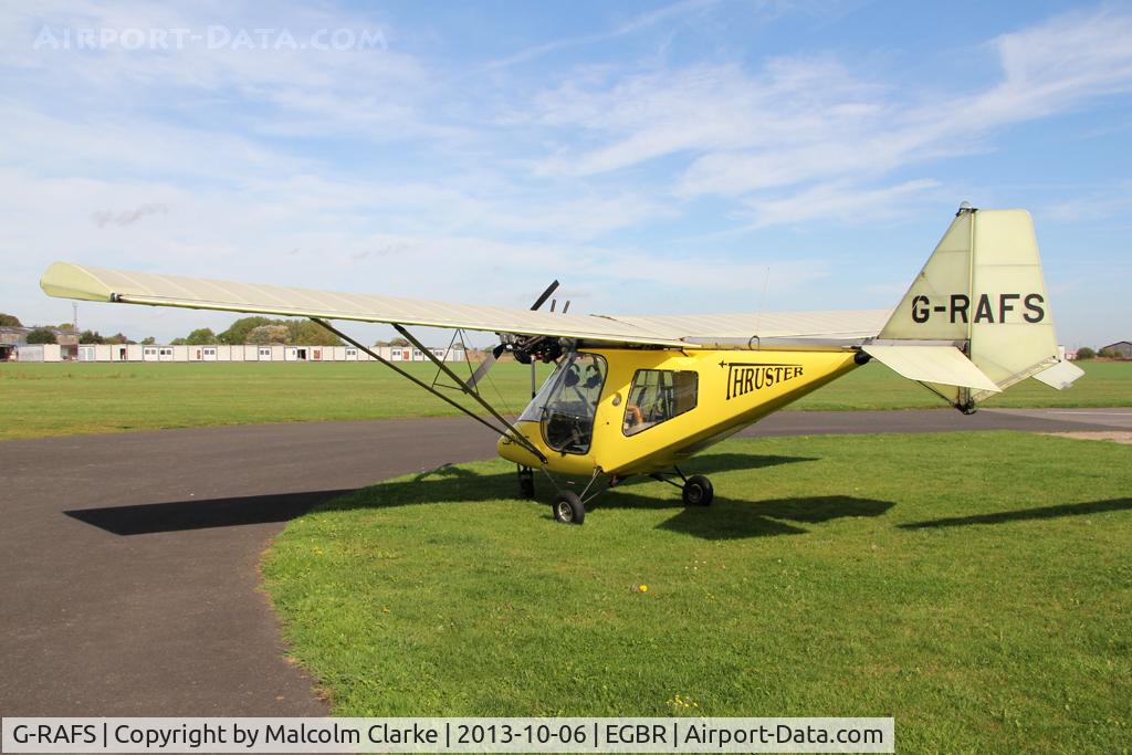 G-RAFS, 2004 Thruster T600N 450 C/N 0041-T600N-097, Thruster T600N 450 at The Real Aeroplane Club's Pre-Hibernation Fly-In, Breighton Airfield, October 2013.