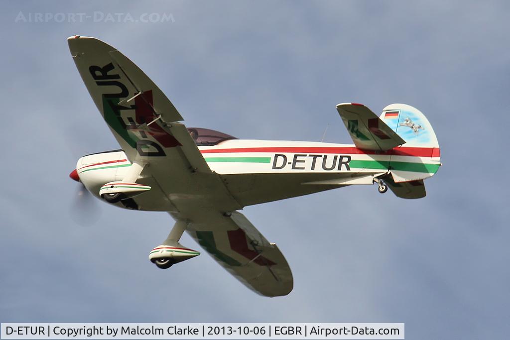 D-ETUR, 1973 Mudry CAP-10B C/N 38, Mudry CAP-10B at The Real Aeroplane Club's Pre-Hibernation Fly-In, Breighton Airfield, October 2013.