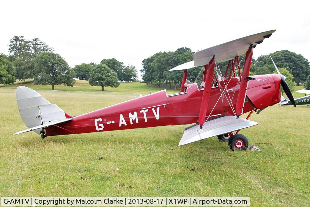 G-AMTV, 1935 De Havilland DH-82A Tiger Moth II C/N 3858, De Havilland DH-82A Tiger Moth II  at The De Havilland Moth Club's 28th International Moth Rally at Woburn Abbey. August 2013.