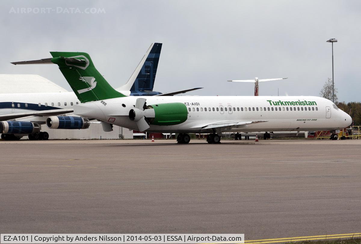 EZ-A101, 2001 Boeing 717-22K C/N 55153, Parked at ramp J.