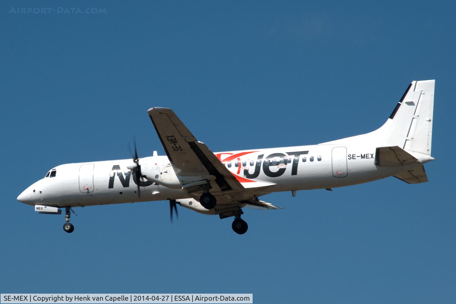 SE-MEX, 1989 British Aerospace ATP C/N 2018, British Aerospace ATP of Next Jet on final approach to Stockholm Arlanda airport, Sweden