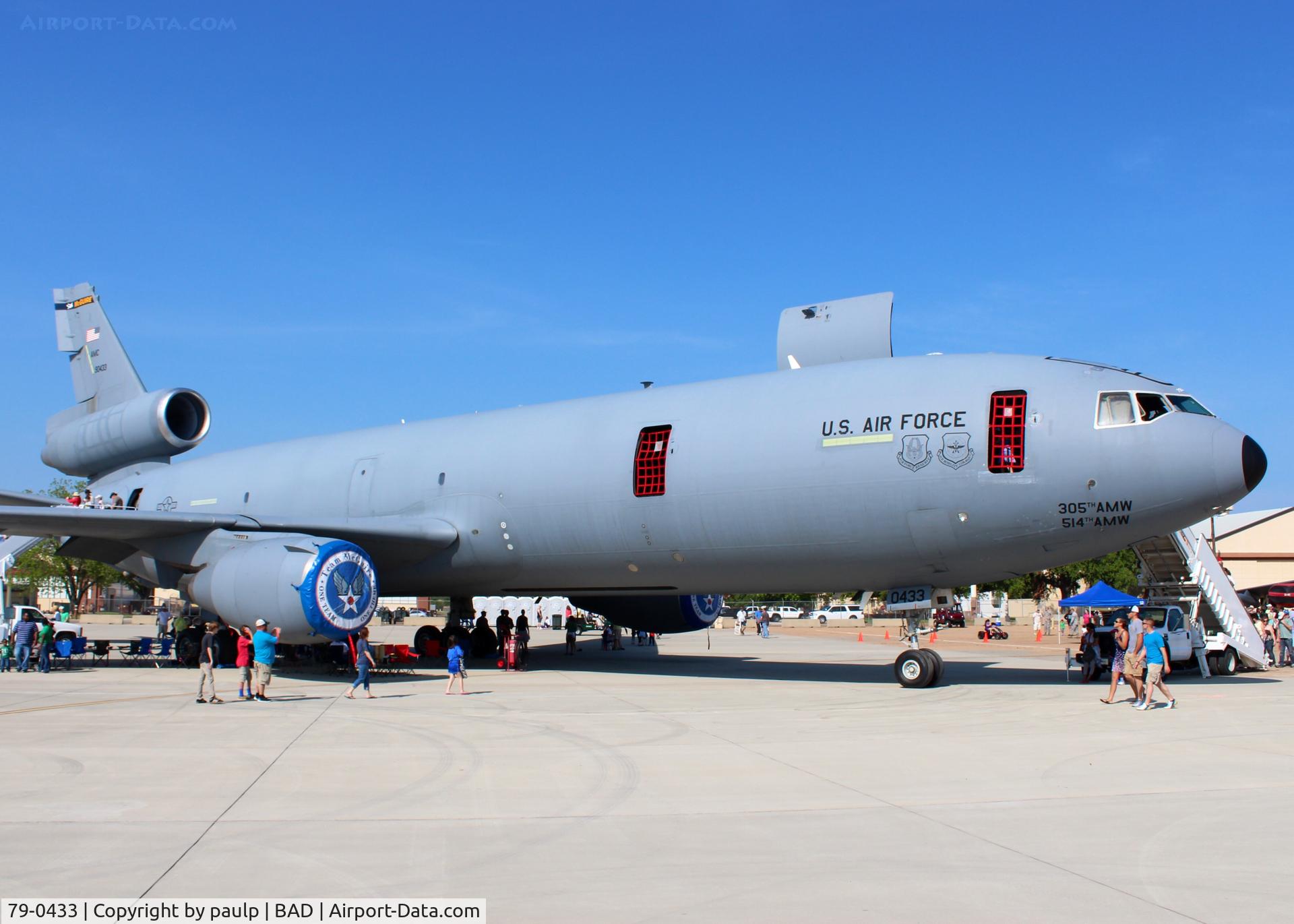 79-0433, 1981 McDonnell Douglas KC-10A Extender C/N 48200, At Barksdale Air Force Base.