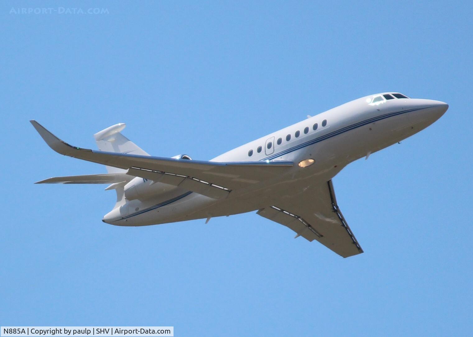 N885A, 2013 Dassault Falcon 2000LX C/N 265, At Shreveport Regional.