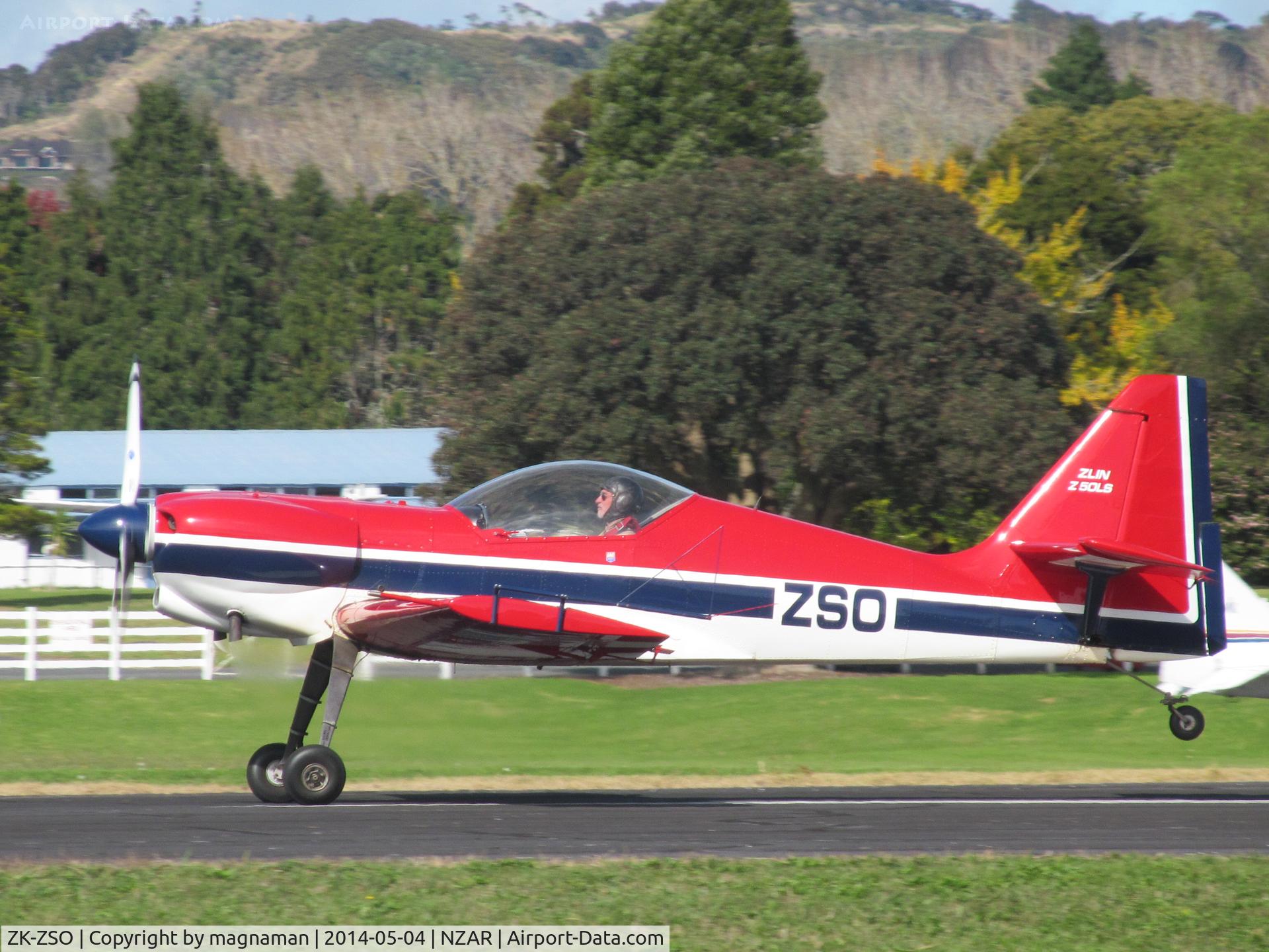 ZK-ZSO, 1992 Zlin Z-50LS C/N 0070, And off she goes. - Best photo of today.