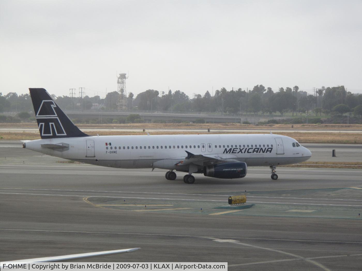 F-OHME, 1991 Airbus A320-231 C/N 252, Mexicana. A320-231. F-OHME cn 252. Los Angeles - International (LAX KLAX). Image © Brian McBride. 03 July 2009