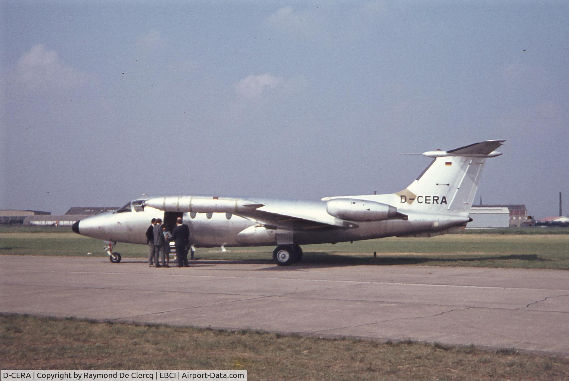 D-CERA, 1967 Hamburger Flugzeugbau HFB-320 Hansa Jet C/N 1031, Gosselies  1968