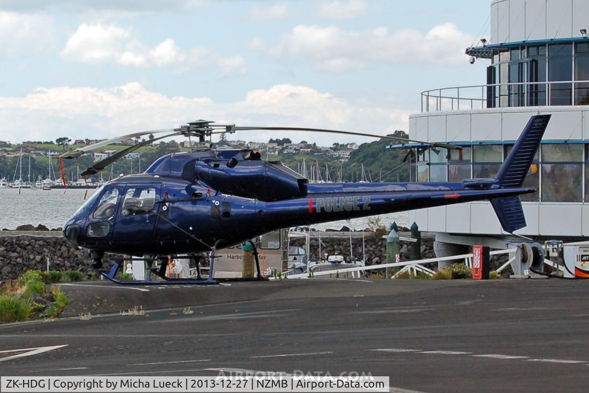 ZK-HDG, Aerospatiale AS-355F-1 Ecureuil 2 C/N 5212, At Mechanics Bay Heliport