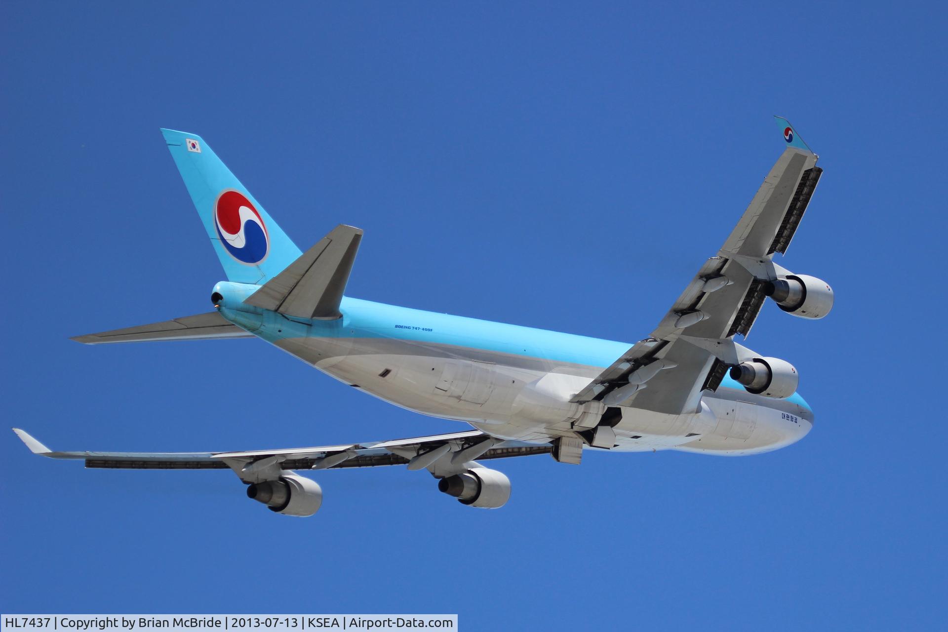 HL7437, 2003 Boeing 747-4B5F/SCD C/N 32808, Korean Air. 747-4B5FSCD. HL7437 cn 32808 1323. Seattle Tacoma - International (SEA KSEA). Image © Brian McBride. 13 July 2013