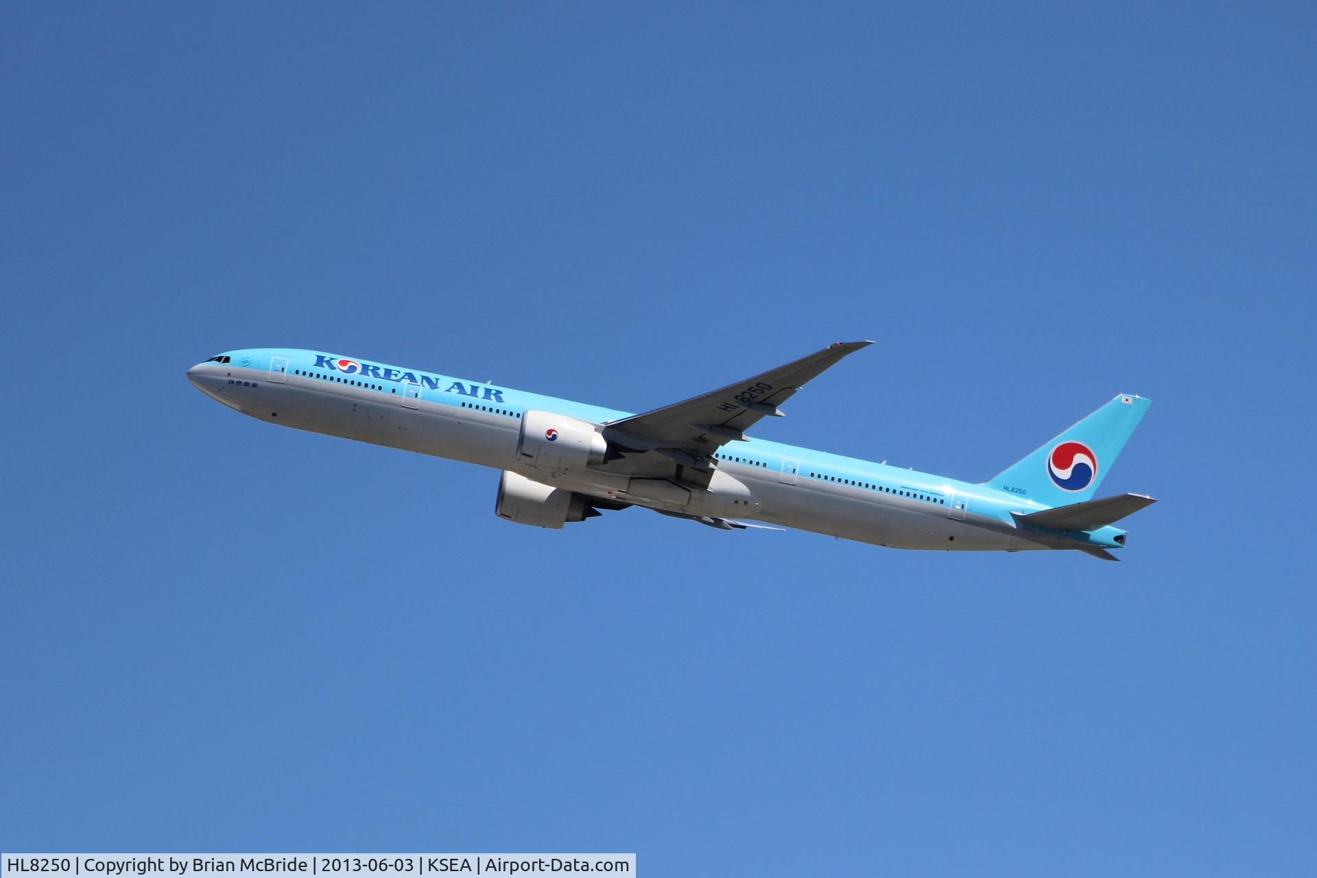 HL8250, 2012 Boeing 777-3B5/ER C/N 37650, Korean Air. 777-3B5ER. HL8250 cn 37650 1023. Seattle Tacoma - International (SEA KSEA). Image © Brian McBride. 03 June 2013