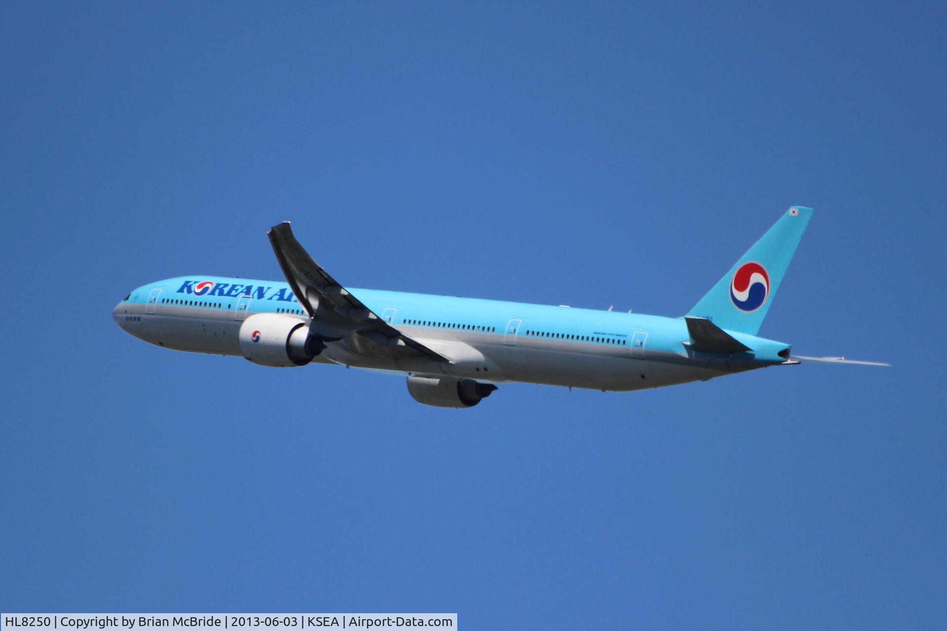 HL8250, 2012 Boeing 777-3B5/ER C/N 37650, Korean Air. 777-3B5ER. HL8250 cn 37650 1023. Seattle Tacoma - International (SEA KSEA). Image © Brian McBride. 03 June 2013