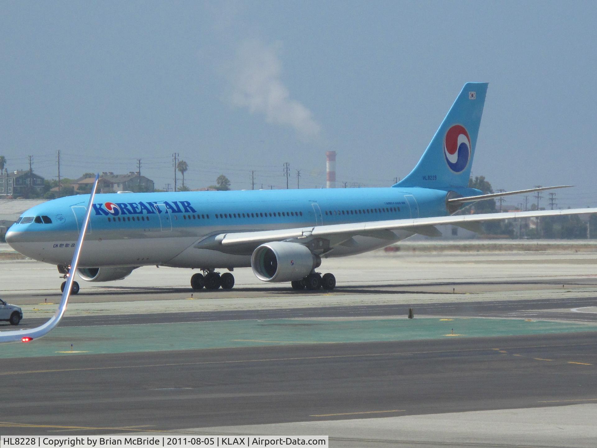 HL8228, 2011 Airbus A330-223 C/N 1203, Korean Air. A330-223. HL8228 cn 1203. Los Angeles - International (LAX KLAX). Image © Brian McBride. 05 August 2011